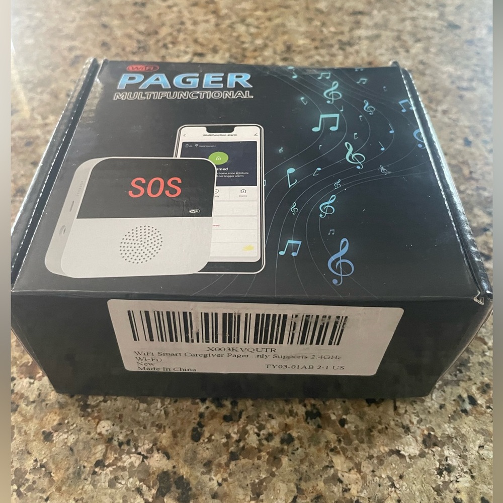 🎉Host Pick🎉NWT WiFi Smart SOS Alarm System - B&W 2 panic buttons,1 receiver